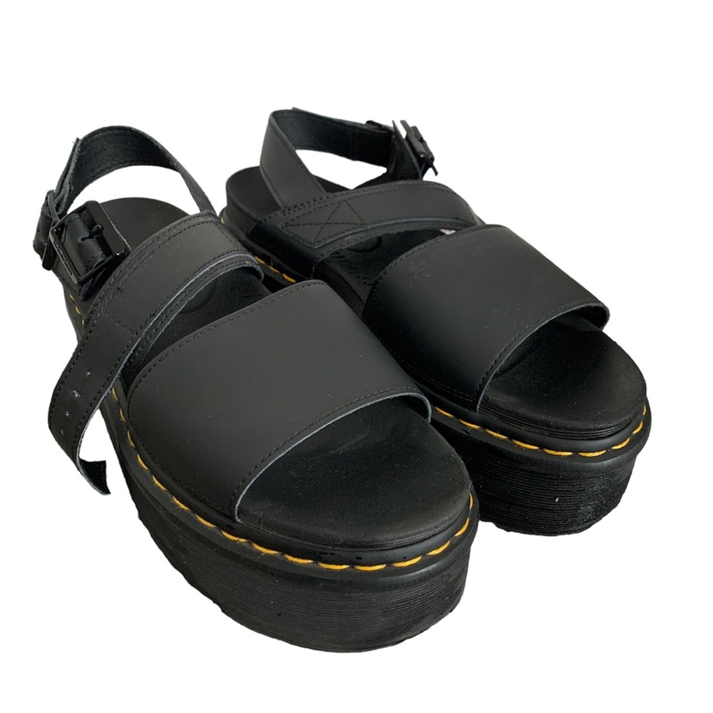 Dr Martens Voss leather strap 2 in platform sandals
